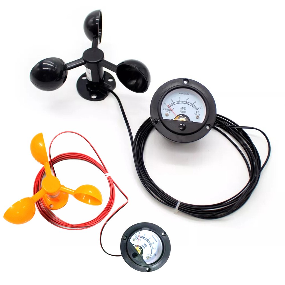 NEW Tower Crane Self-Generating Wind Speed Sensor Display Unpowered Anemometers