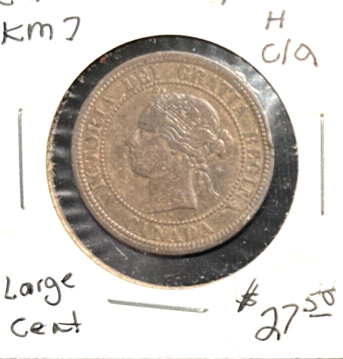 Canada 1882 H C/A large cent KM 7