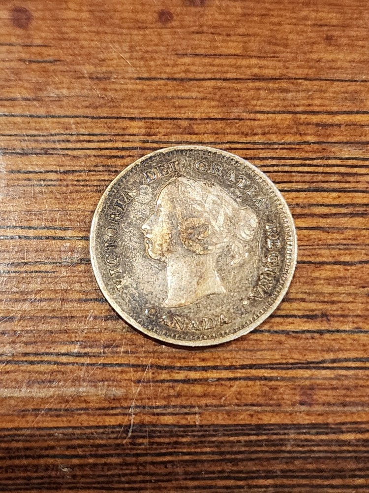 1889 Canada 5 Cents Silver Coin