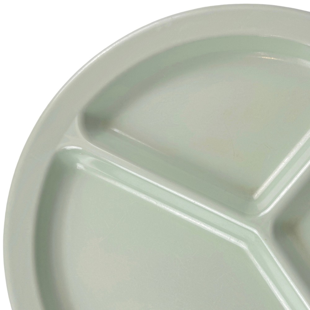 Texas Ware Pastel Green Melamine Divided Dinner Plate