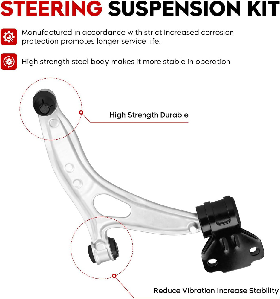 2Pc Front Lower Control Arm Ball Joint Kit for 2012-2018 Ford Focus Ford C-Max