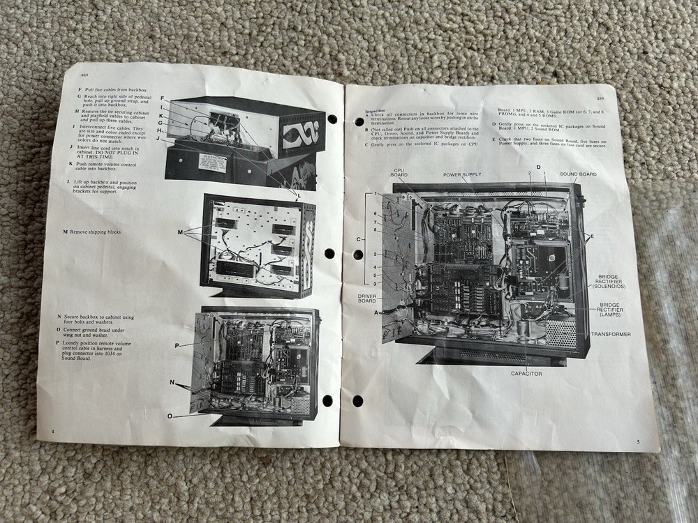 ORIGINAL-WILLIAMS-TIME WARP-INSTALLATION & OPERATIONS-ADJUSTMENTS HANDBOOK