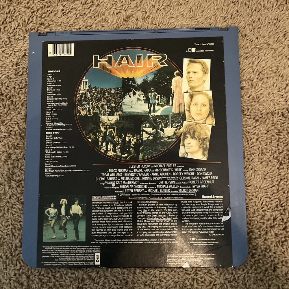 CED VideoDisc Hair 1979