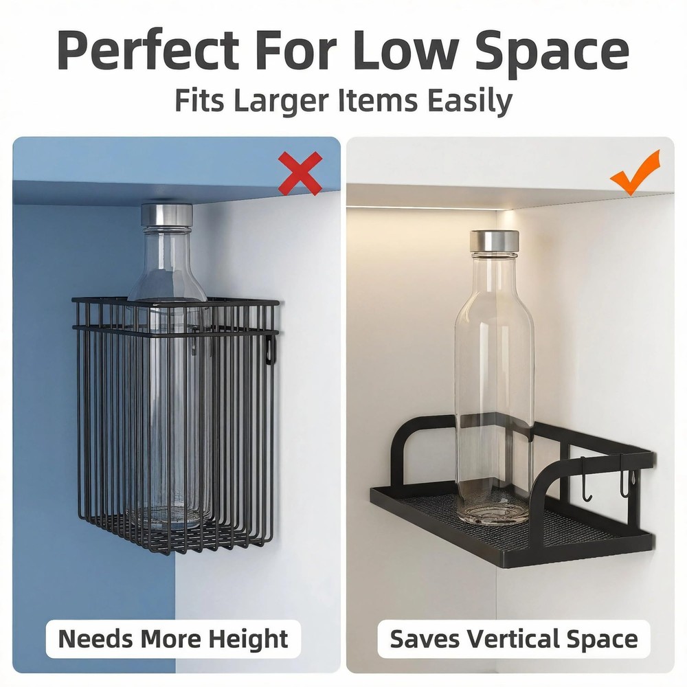 Metal Wire Storage Baskets with Open Front, Multi-Purpose Organizer Bins with...