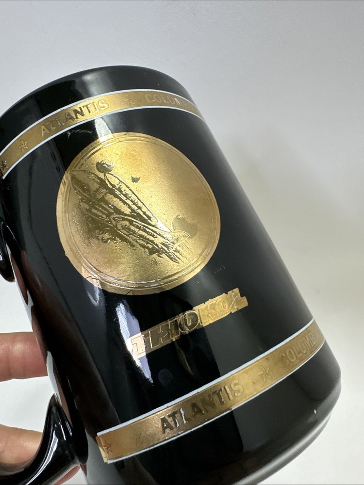Thiokol Corp. Space Operations Space Shuttle Mug - 22K Gold Silkscreen Ceramic