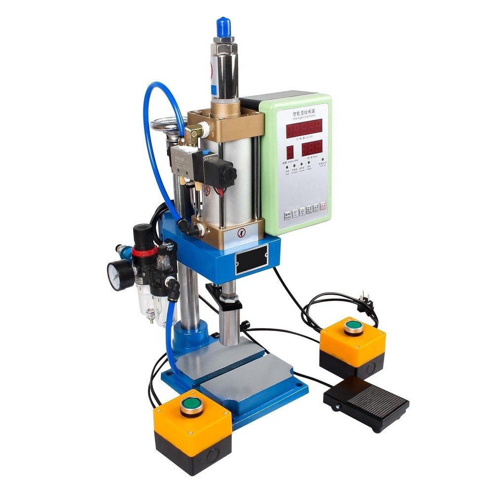 STL-63 110V Pneumatic Punch Press Machine with Controller and Double Button, ...
