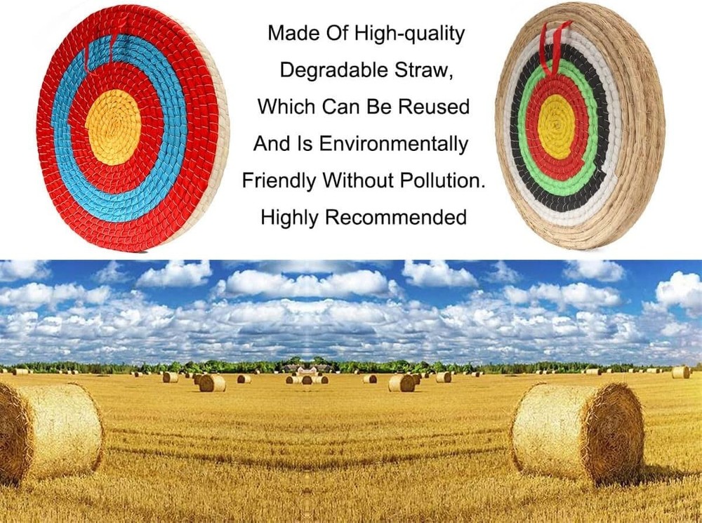 Versatile 19.7" Straw Archery Target - Eco-Friendly, Reusable, Three Layers