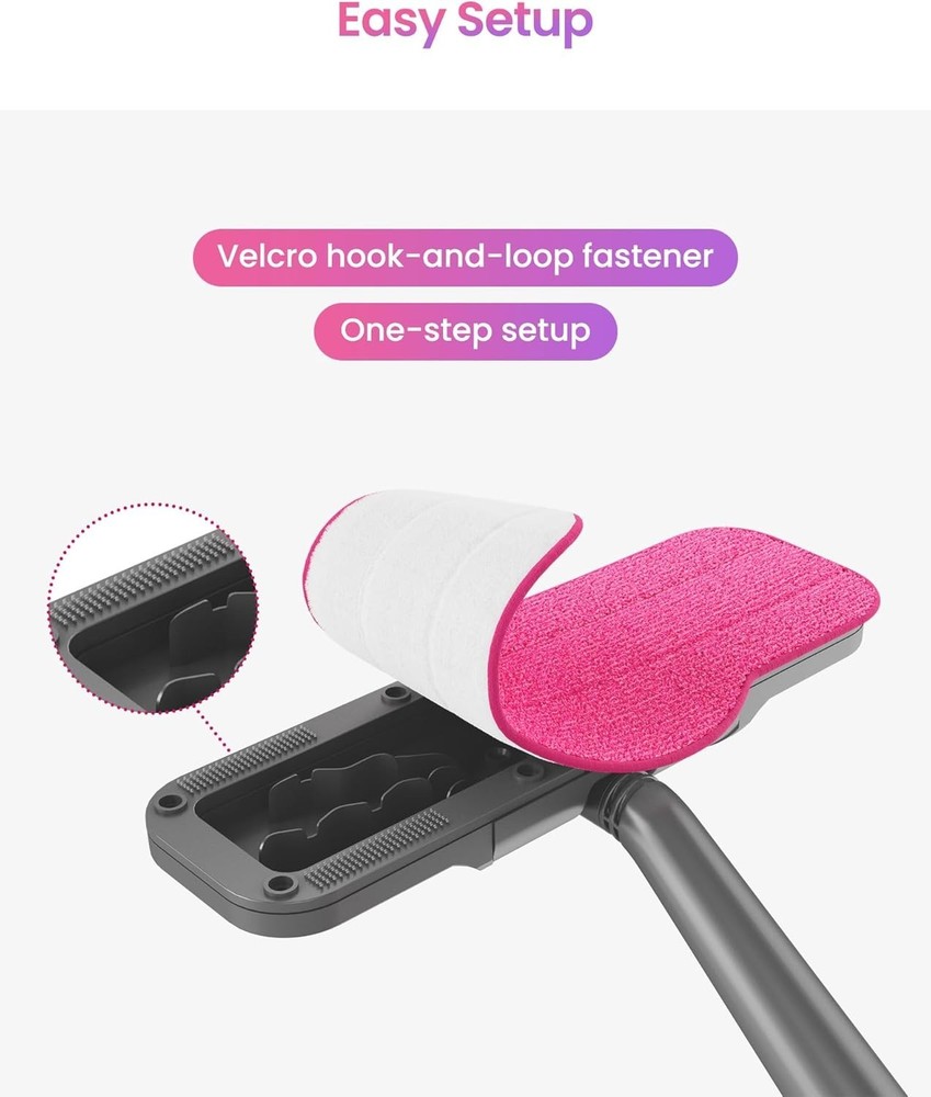 6-Pack Microfiber Cleaning Pads - Compatible with Top Steam Mops