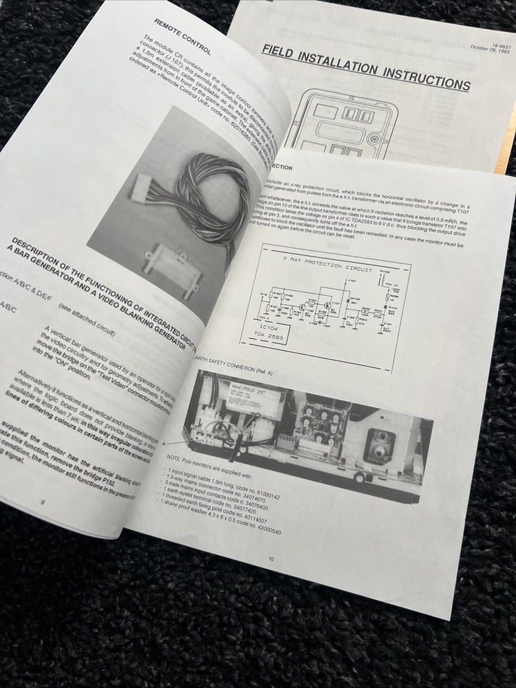 (ORIGINAL MANUAL ) KILLER INSTICT JAMMA PCB ARCADE