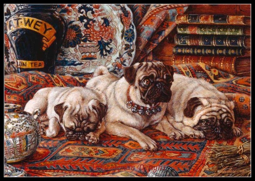 Counted Cross Stitch Kits Needlework Crafts DIY Chart - Three Pugs