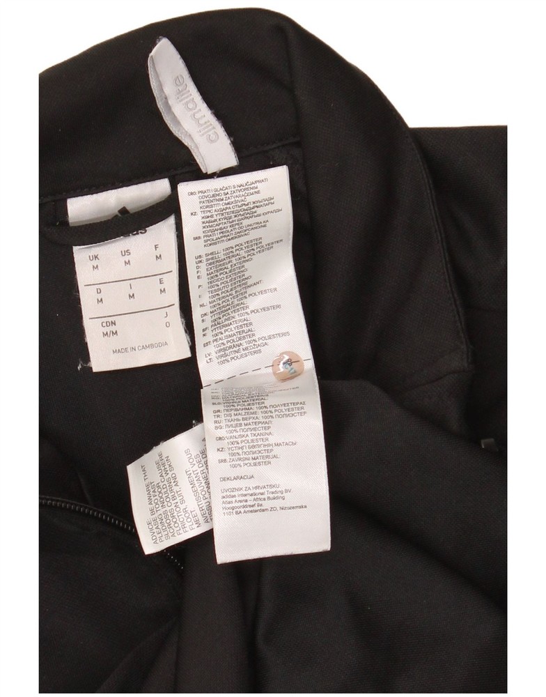 ADIDAS Mens Climalite Tracksuit Top Jacket Medium Black Polyester AA18