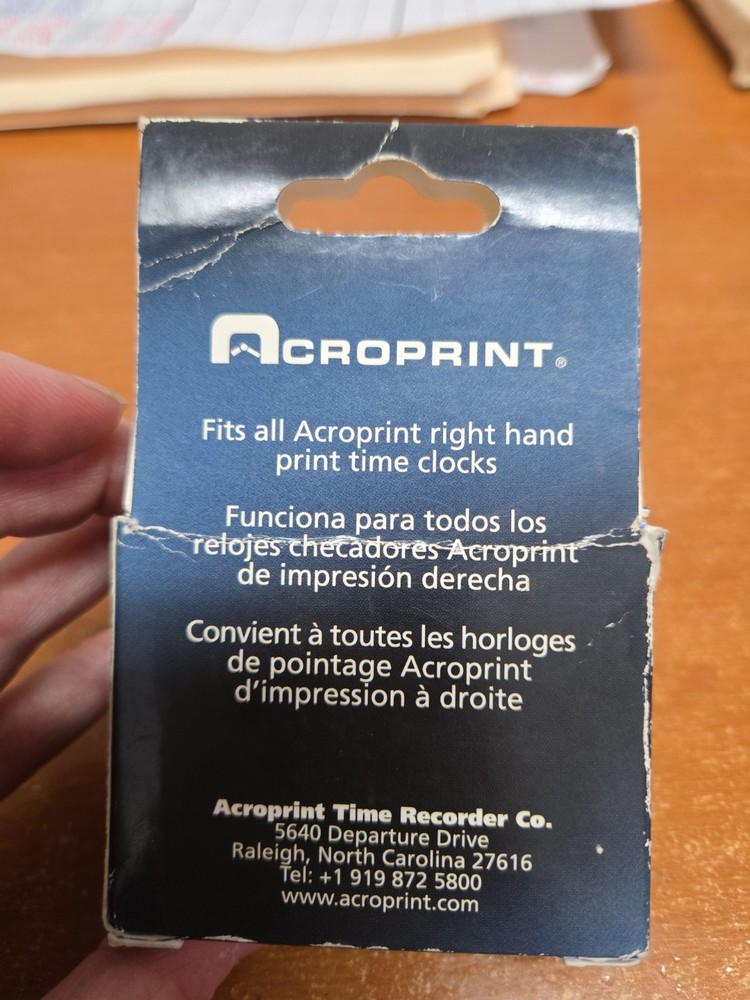 acroprint time clock ribbon
