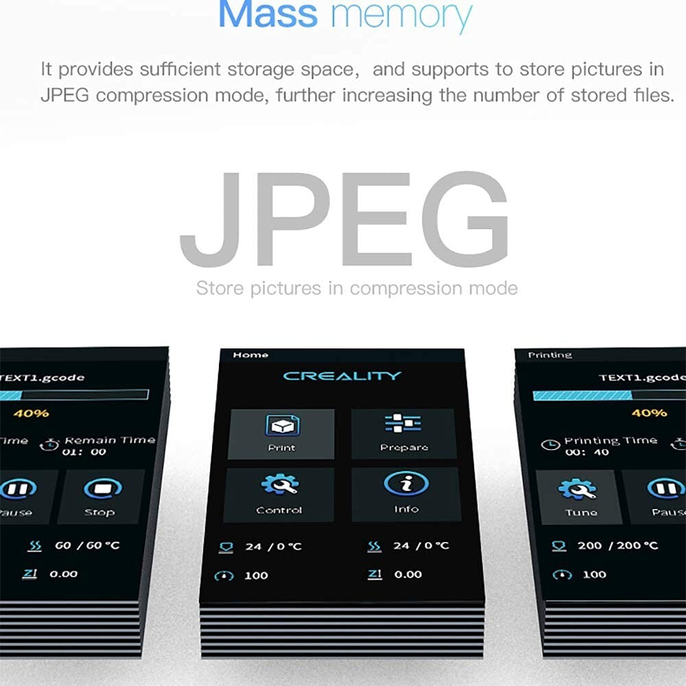 Creality Ender 3 V2 HD Color Display Kit - User-Friendly Interface & Mass Memory