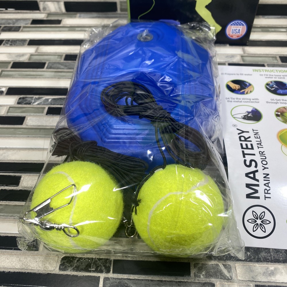 🎾Single Tennis Trainer Selfstudy Training Tool Exercise Baseboard Sparring US🎾