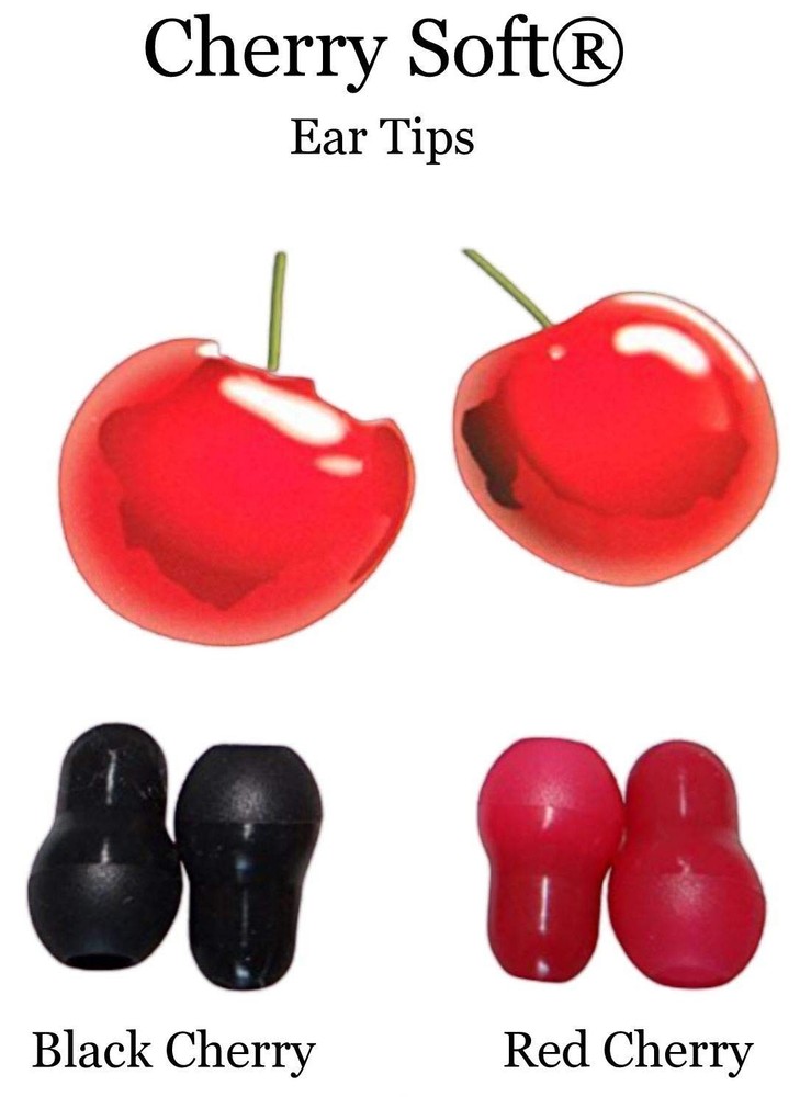 Cherry Soft Sealing Stethoscope Eartips Black Cherry, Red