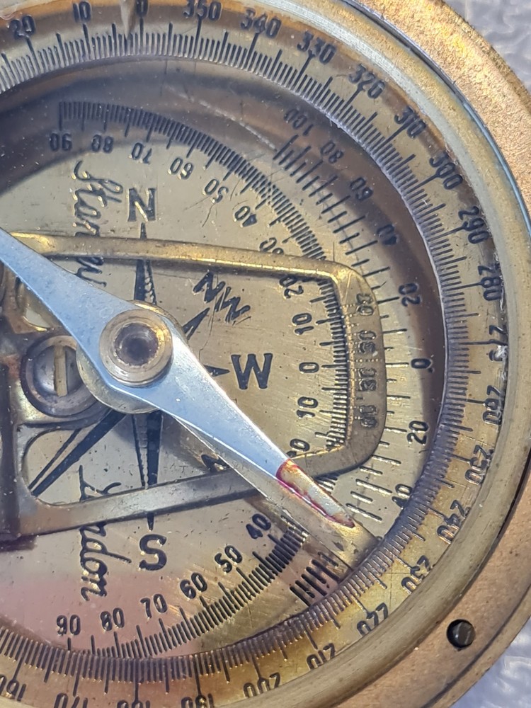 Vintage Stanley Brass Navigation Compass - Maritime