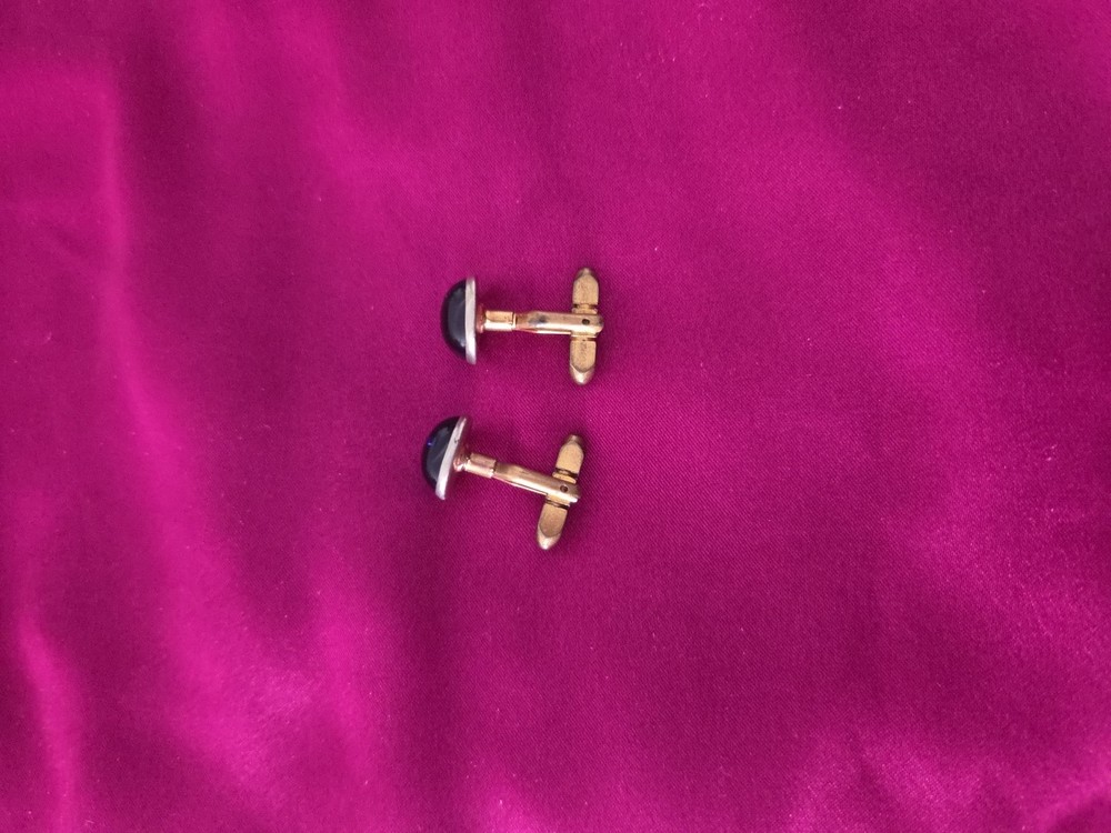 Blue Goldtone Cufflinks & Shirt Studs