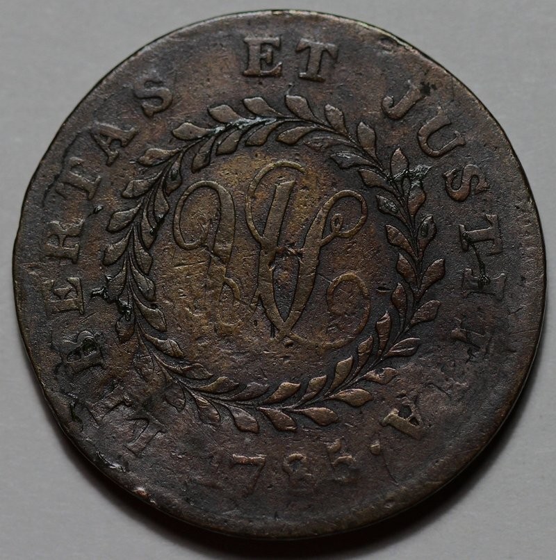 1785 Nova Constellatio, Pointed Rays, Colonial Copper