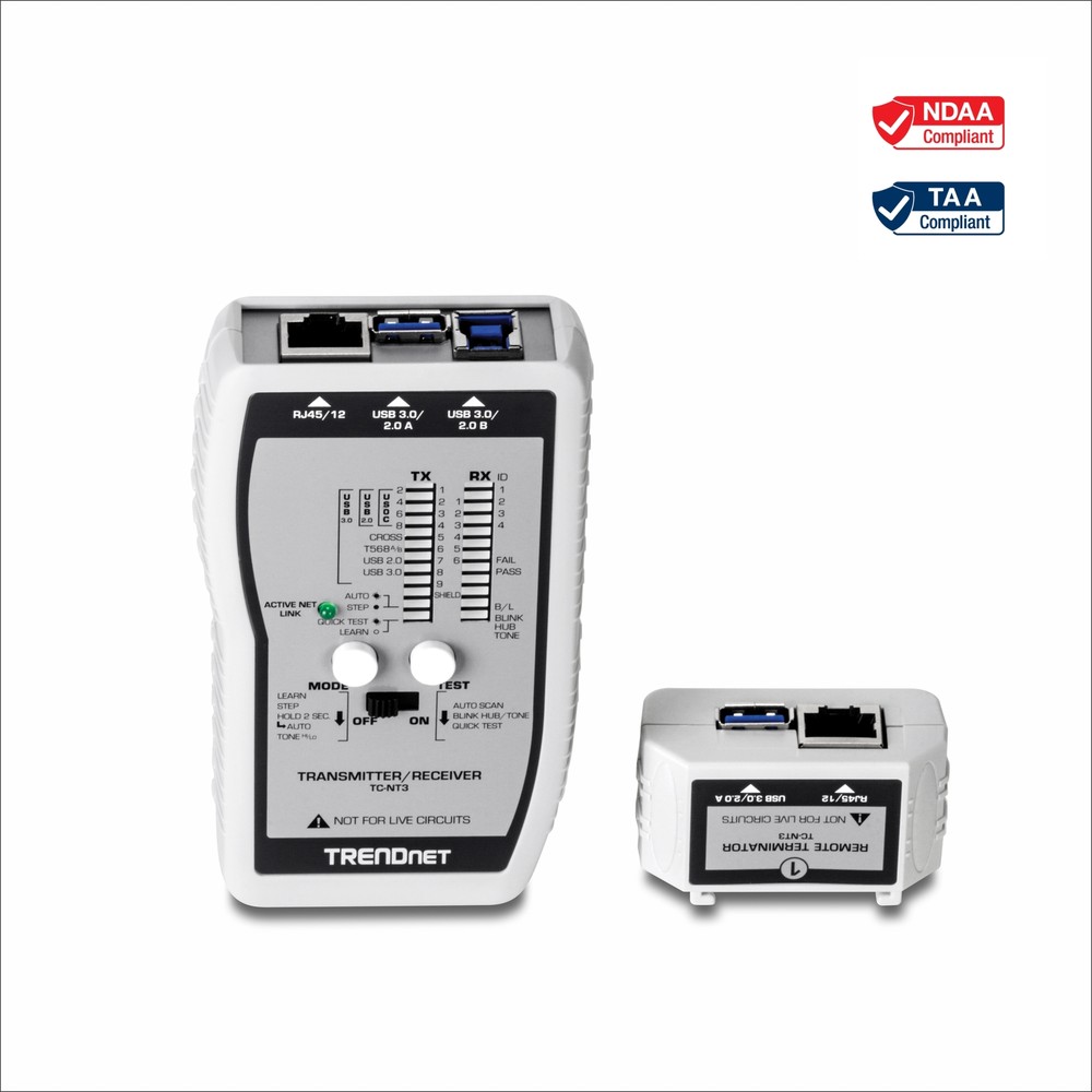 TRENDnet TC-NT3 RENEWED, VDV & USB Cable Tester