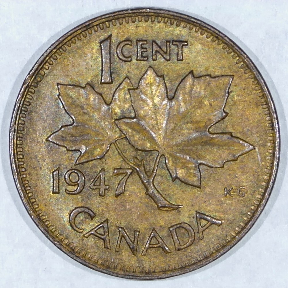 1947 Canada 1 One Cent AU Z254