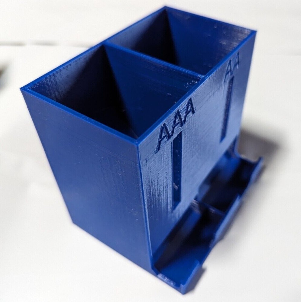 Battery Organizer Holder - Double AA Triple AAA - Storage Dispenser 3D Printed