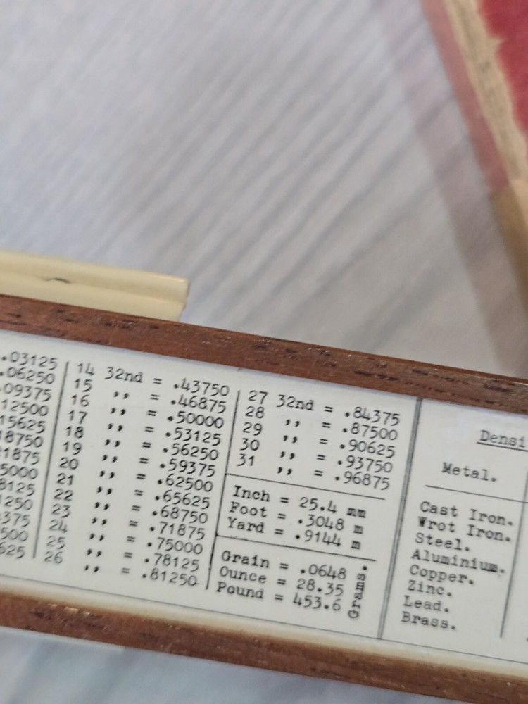 Vintage Unique Universal Slide Rule Old Tools