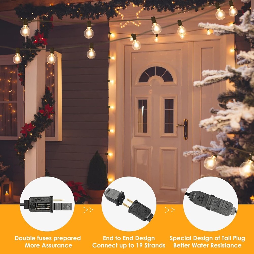Solar String Lights - 200Ft LED Outdoor String Lights - Shatterproof, Waterproof