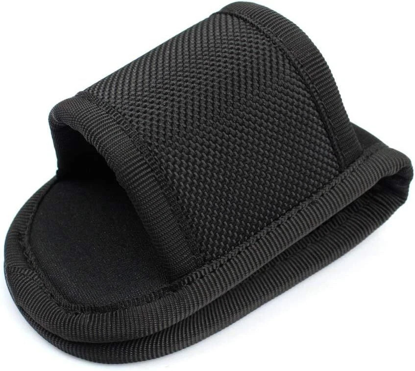 Open Top Compact Light Pouch for Duty Belt, D Cell Flashlight Black