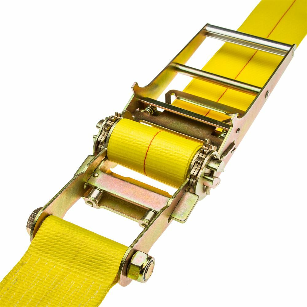 4" x 40' Heavy-Duty Ratchet Strap with Flat Hooks - 4 Pack