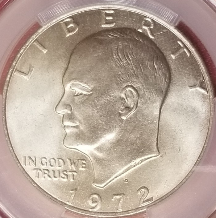 CAC MS-65! 1972-D EISENHOWER DOLLAR