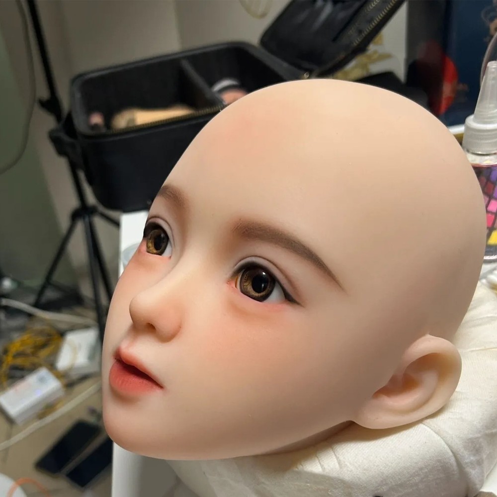 Advanced Makeup Mannequin Head - M16 Interface, Detachable Wig, Single Head