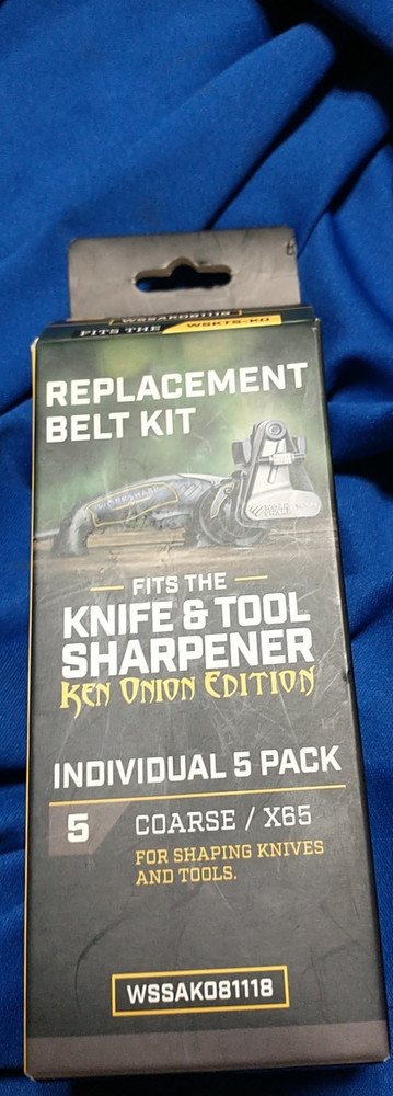Work Sharp Knife & Tool Sharpener COARSE Grit Replacement Belt Kit WSSAK081118
