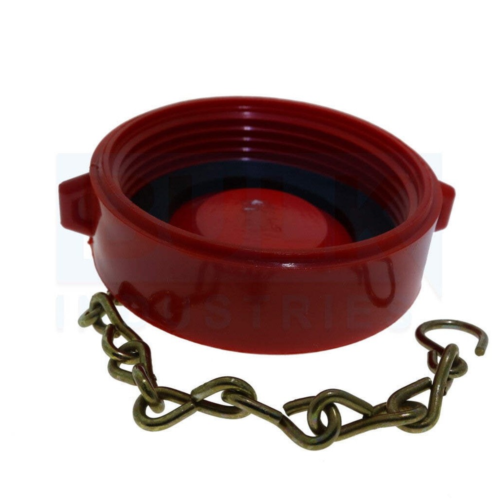 Fire Hose Valve Standpipe Cap & Chain, 2 1/2", Plastic, NST