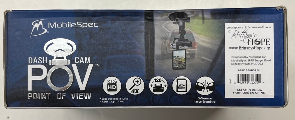 MobileSpec Dash Cam POV (MSDASHCAM)