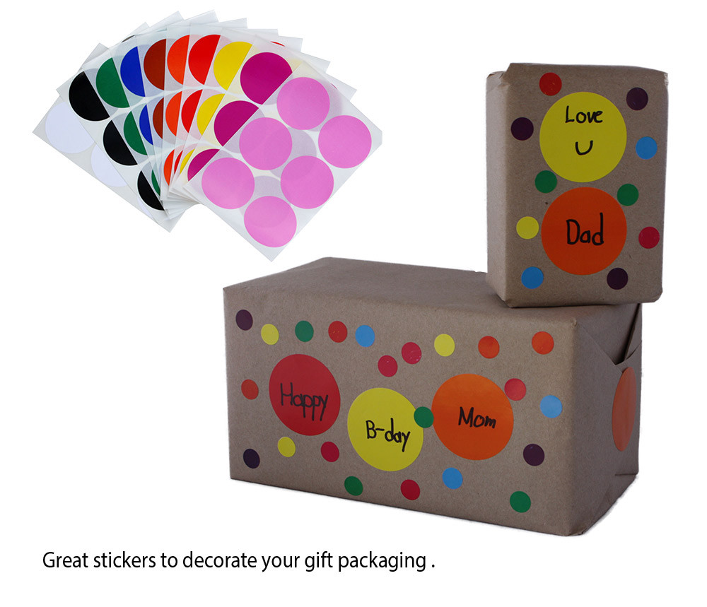 Color Coding 2 Inch Round Dot Stickers Circle Permanent Adhesive Labels
