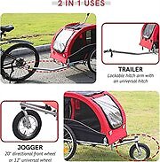 Midlee Dog Red Bike Stroller (Large)