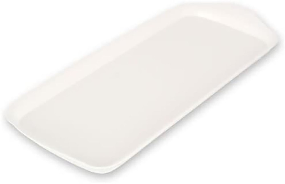 Bethany Housewares 3998 White Rectangular Almond Cake Tray
