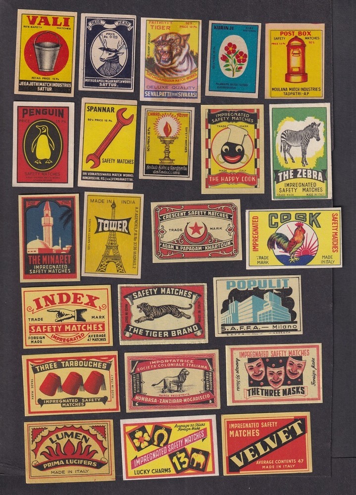 Matchbox labels collection (50)