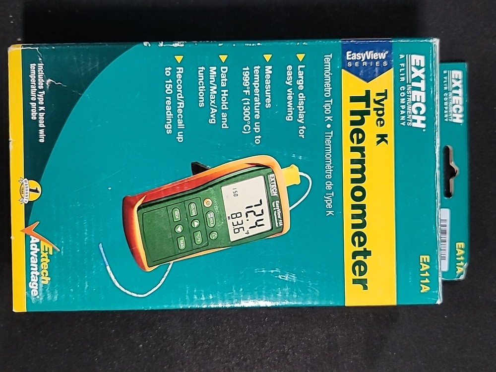 Used EXTECH EA11A Thermocouple Thermometer,1 Input,Type K. Tested