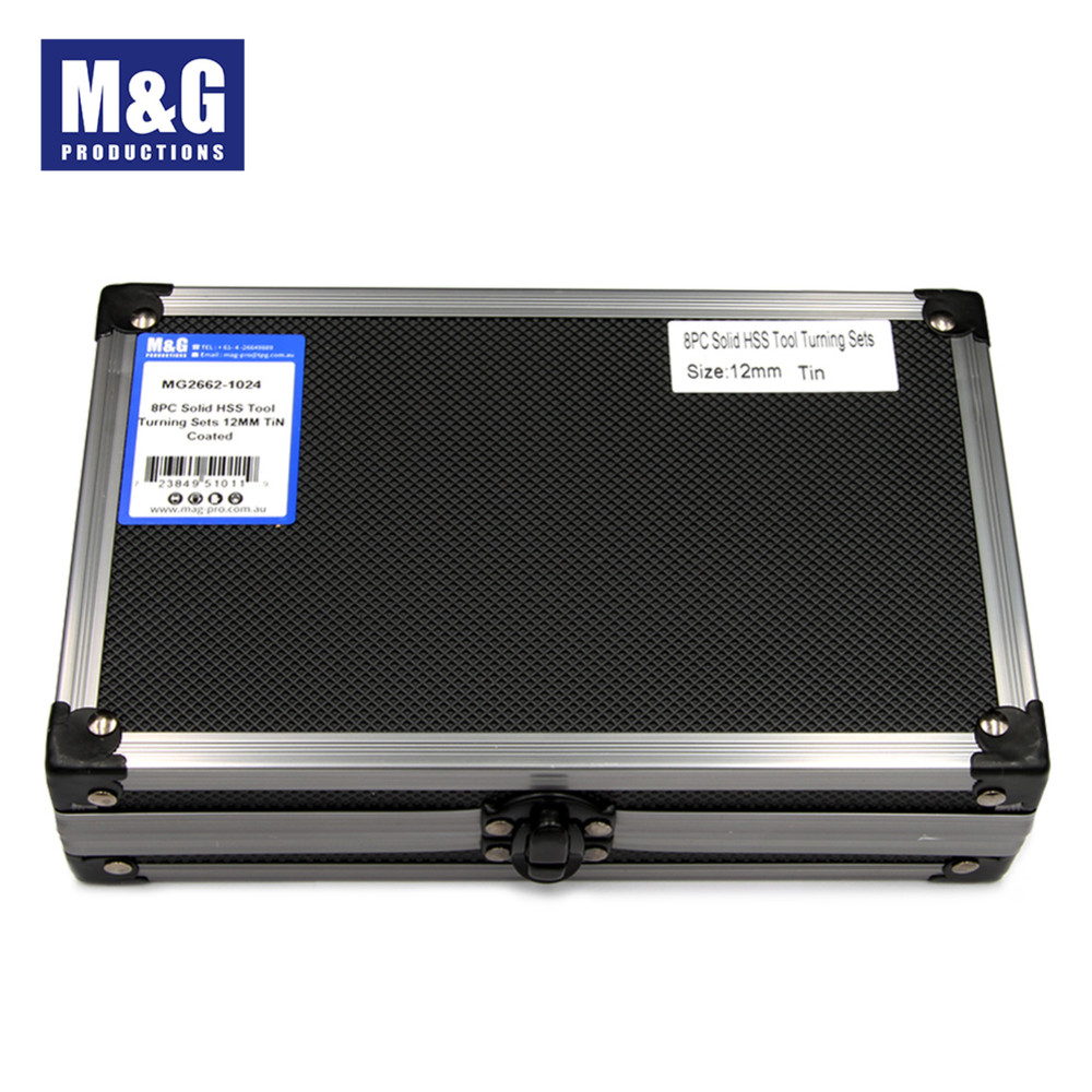 8pcs Solid HSS Tool Turning Set TiN Coated