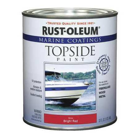 Rust-Oleum 207004 Topside Paint,Bright Red,Alkyd
