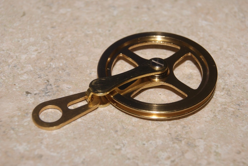 SOLID BRASS PULLEY FOR HERMLE 1 3/4 NEW CLOCK PART