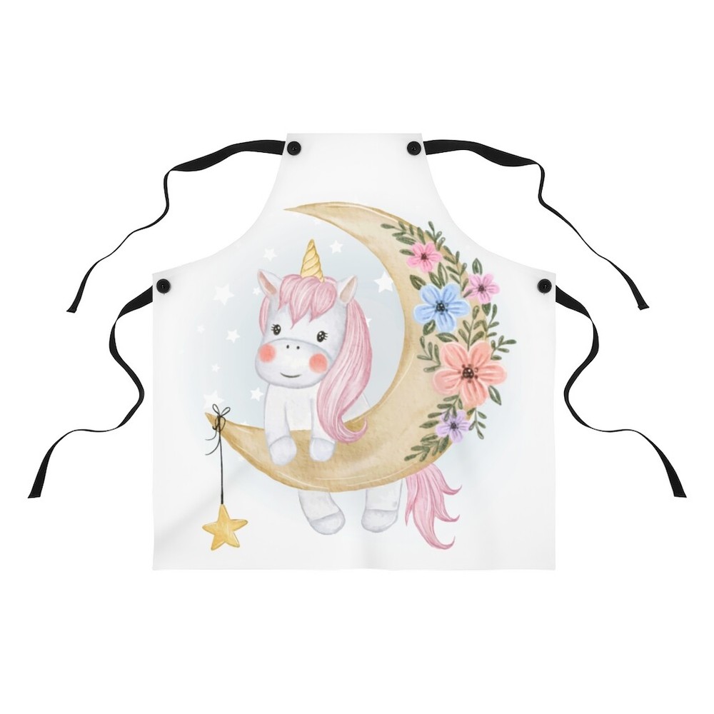 Cute Unicorn with Moon - Apron