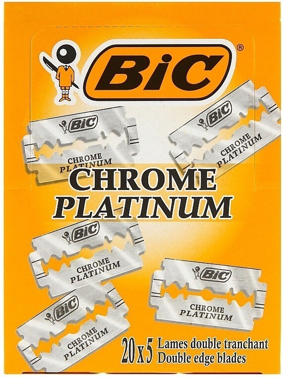 100 BIC Chrome double edge razor blades