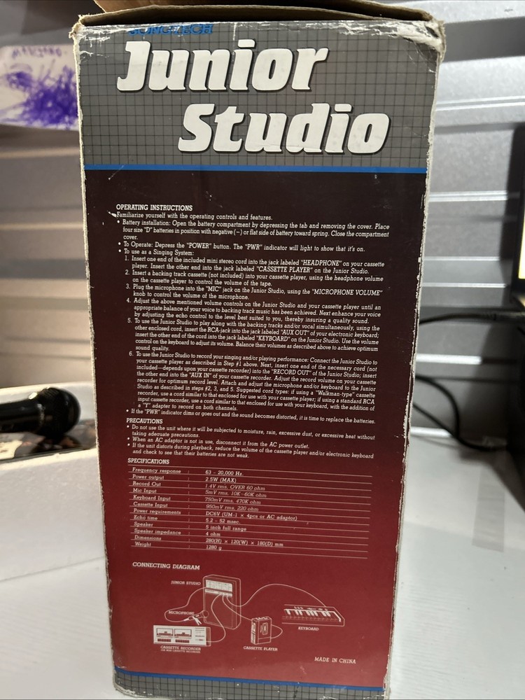 Sing Record Junior Studio Microphone Karaoke W/ Carrying Case