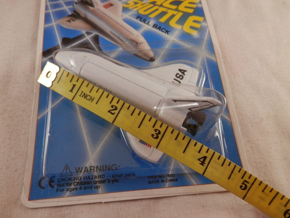 USA Space Shuttle die cast metal pull back 4" 2 pieces
