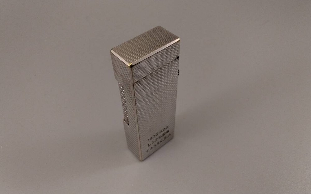 Dunhill Rollagas Vintage Silver Barley Lighter Working Condition