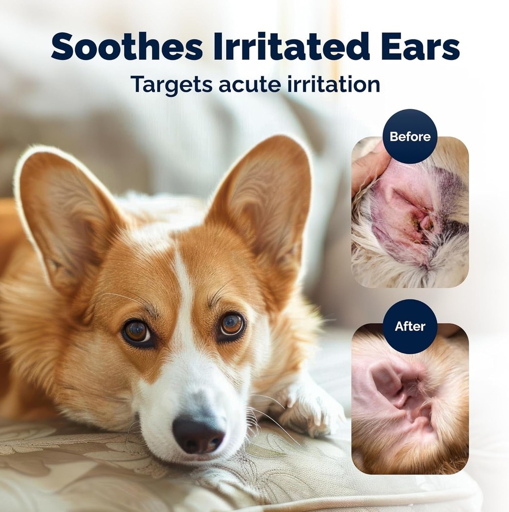 USA-Made Pet Ear Drops with MicroSilver & Hydrocortisone