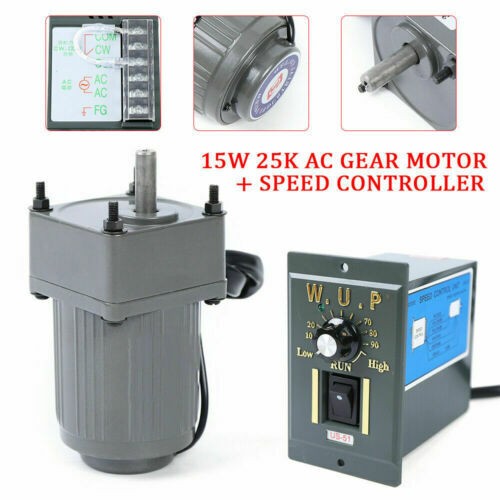 AC110 V 15W gear single-phase motor Electric variable speed controller 1:25