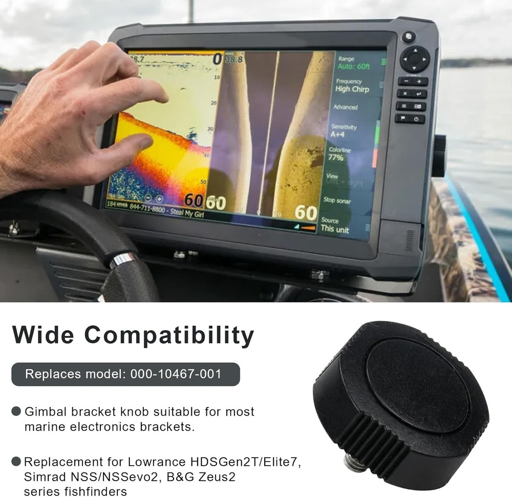 4 PCS Gimbal Bracket Knobs, Fish Finder Mount Knobs Replacement for Lowrance